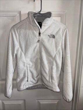 The North Face Off-White Plush Zip Fleece Jacket